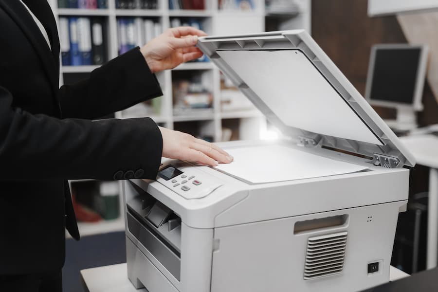 Placing Your Document in copy machine